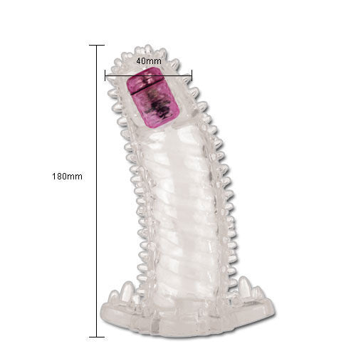 Baile Penis Sleeve Sensor Extension boosts size, vibration, and stamina. With sensor-activated bullet, flexible fit, and realistic feel for enhanced partner pleasure.1